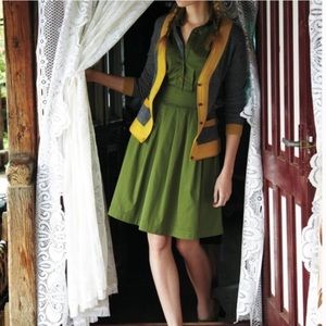 ANTHRO Charlie & Robin grey yellow wool sweater